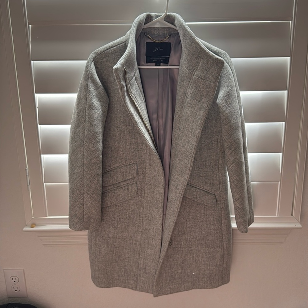 Petite Cocoon coat in Italian stadium cloth wool
